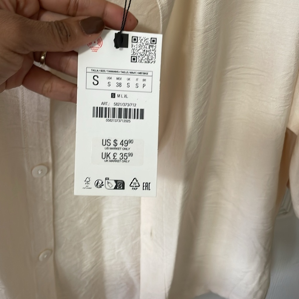 Zara Oversized Beach Coverup Top - Picture 4 of 4